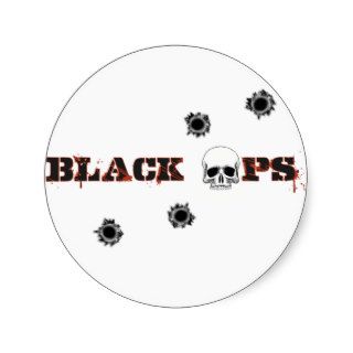 BlackOps Skull Shots Round Sticker