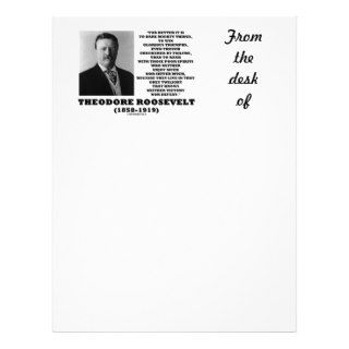 Theodore Roosevelt Dare Mighty Things Quote Letterhead Design