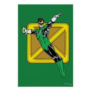Green Lantern  with Background Print
