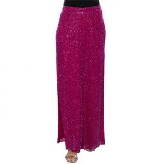 Long Beaded Evening Skirt (507) Fuschia