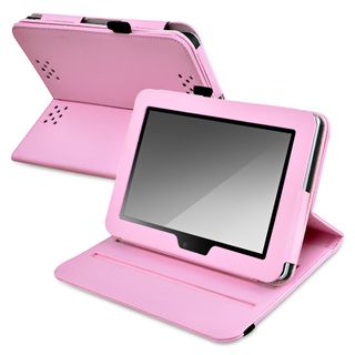 BasAcc Pink Leather Protective Swivel Case for  Kindle Fire HD 7 Inch BasAcc Tablet PC Accessories