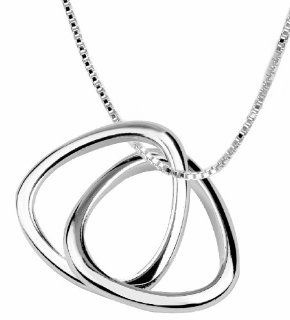 Sterling Silver "Together Forever" Entwined Rings Pendant Necklace, 18" Jewelry