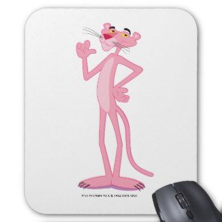 Pink Panther Being Conceited Pointing to Himself Mouse Pad