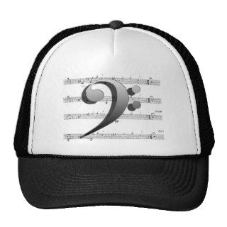 Bass Clef Music Shirts and Clothing Hat