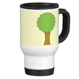 Green Tree. On cream background. Mug