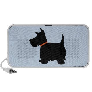 Scottish Terrier dog silhouette portable speakers