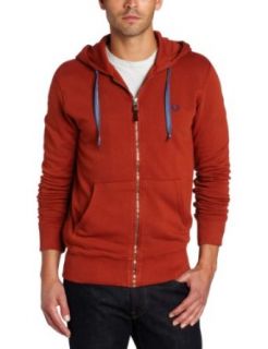 Fred Perry Men's Hooded Zip Through Sweatshirt, Brass, Large at  Mens Clothing store
