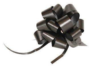 Premier Packaging AMZ PF526 25 Count Flora Satin Pull Bow, 4 by 18 Inch Loop, Black