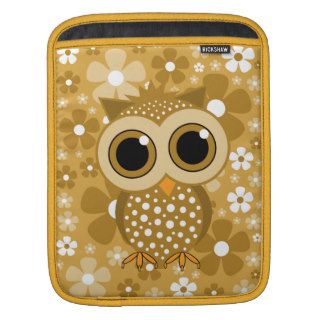 cute flowers and spotted owl iPad sleeves
