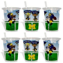 Michigan Wolverines Sip and Go Cups (Pack of 6) Travel Mugs