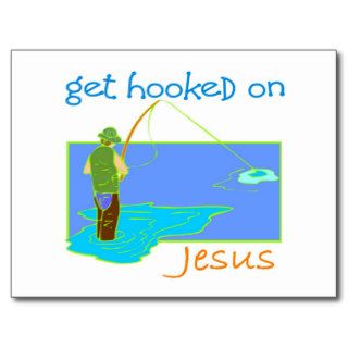 Get hooked on Jesus fisherman Postcards
