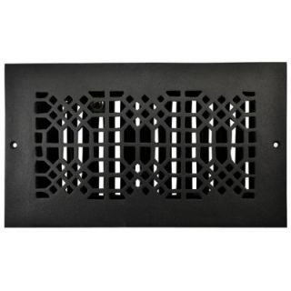 Copper Mountain Hardware 12 in. x 6 in. Cast Iron Louvered Register HWM0546