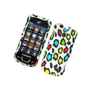 Samsung T528 SGH T528G White Rainbow Leopard Skin Cover Case Cell Phones & Accessories
