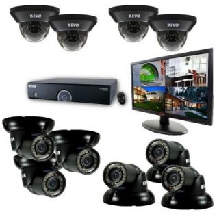 Revo 16 Channel 4TB 960H DVR Surveillance System with (10) 700 TVL 100 ft. Night Vision Cameras and 21.5 in. Monitor R165D4GT6GM21 4T