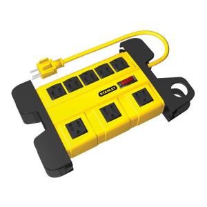 Stanley 6 ft. 8 Outlet ShopMax Power Block   Yellow and Black 170371.0