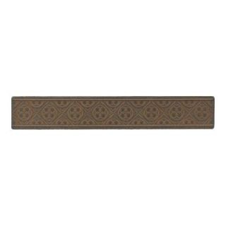 Daltile Castle Metals 2 in. x 12 in. Wrought Iron Metal Clover Border Wall Tile CM02212DECOA1P