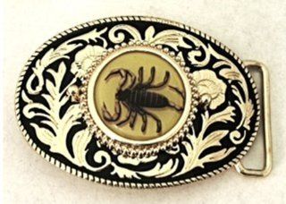 Scorpion Coin German Silver Belt Buckle. 