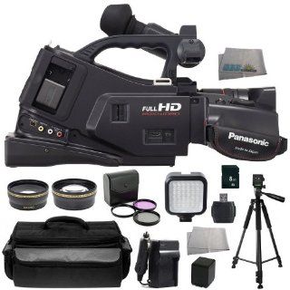 Panasonic AG AC7 Shoulder Mount AVCHD Camcorder w/ SSE "Sports Kit" Featuring Extended Life Battery & External Rapid Charger, 8GB SDHC Memory Card, High Definition Wide Angle Lens, 2x Telephoto HD Lens and much much more Professional Camcor