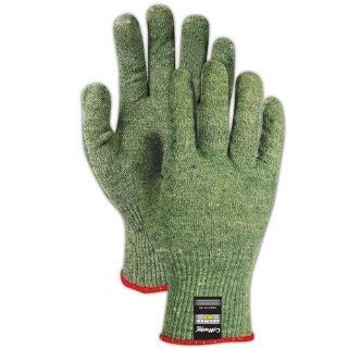 Magid AX150 CutMaster Aramax XT Lightweight Blended Seamless Machine Knit Glove, Work, Size 6, Yellow/Green (Case of 12)