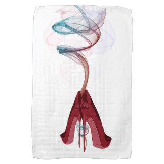 Too Hot Red Stiletto Shoes Art Kitchen Towel