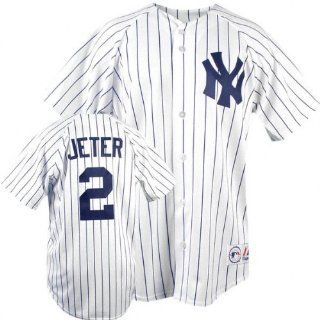 Derek Jeter Majestic MLB Home Pinstripe Replica New York Yankees Youth Jersey  Sports Fan Jerseys  Sports & Outdoors