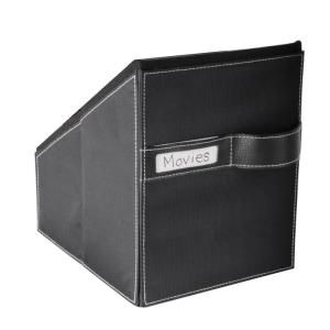 Atlantic Media Living 36 Clear Sleeves for 72 Discs with Black Leather Look Movie Bin 96635585
