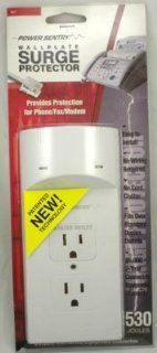 Power Sentry Wallplate Surge Protector   530 Joules   Phone / Fax / Modem Electronics