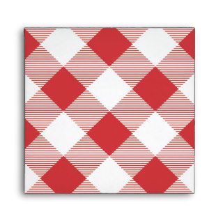 Red Gingham Tablecloth Pattern Envelope