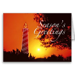 Tropical Lighthouse Christmas Card