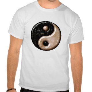 Marble Yin Yang Symbol Tee Shirts