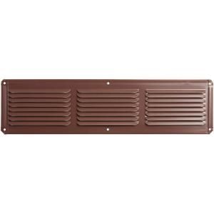 Master Flow 16 in. x 4 in. Aluminum Under Eave Soffit Vent in Brown EAC16X4BR