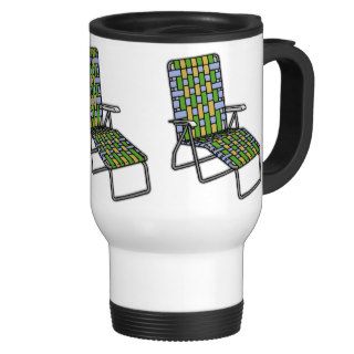 Folding Lawn Chair 2 Mugs