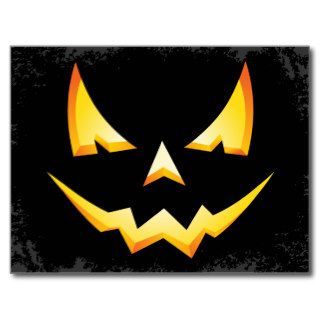Scary Pumpkin Custom Halloween Postcard