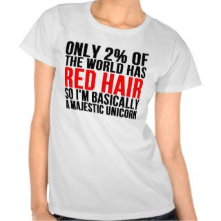 RED HAIR MAJESTIC UNICORN SHIRT