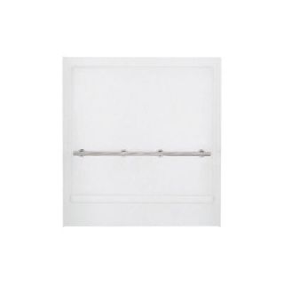 Sterling ADA 1 1/4 in. x 39 1/8 in. x 65 9/16 in. One Piece Direct to Stud Roll in Shower Back Wall in White 62062103 0