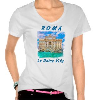 Rome   La Dolce Vita   Trevi Fountain Tshirt