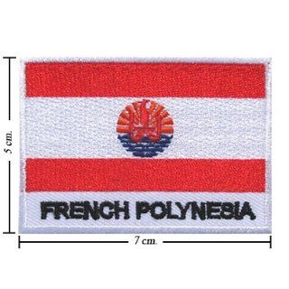France Polynesia Nation Flag Style 2 Embroidered Sew On Patch 