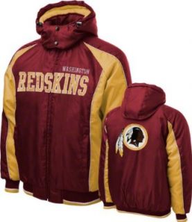 NFL Men's Washington Redskins Heavy Polyfill Oxford Jacket With Artic Lining (Red, Medium)  Sports Fan Outerwear Jackets  Clothing