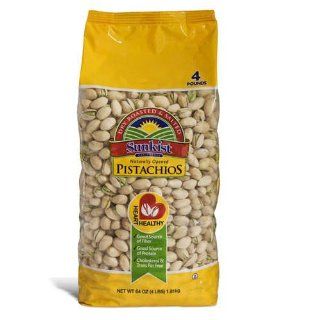 Sunkist California Dry Roasted Salted In Shell Pistachios Net Wt. 64 oz  Grocery & Gourmet Food