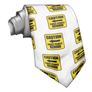 Caution Fugly People Behind Custom Tie