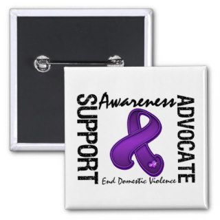 Support Awareness Advocate End Domestic Violence Buttons