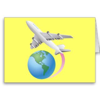 Passenger Plane Aircraft Airline Greeting Cards