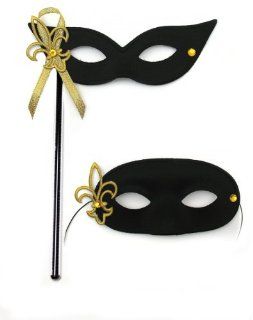 Fleur de Lis Stick Masquerade Masks for a Couple Toys & Games