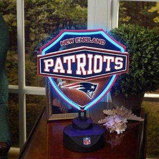 New England Patriots Memory Company Team Neon Shield Table Lamp NFL Football Fan Shop Sports Team Merchandise  Sports Related Merchandise  Sports & Outdoors