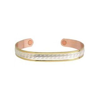Sabona Copper Magnetic Bracelets  Gold Silver Rope Duet, X Large, 534 Jewelry