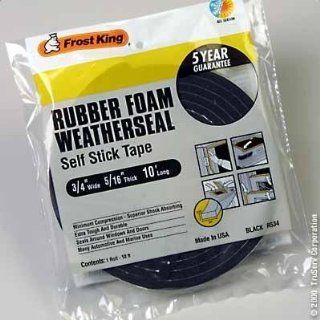 Frost King R534H Sponge Rubber Foam Tape 5/16 Inch, Black   Masking Tape  