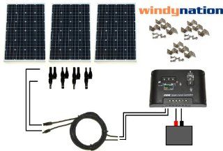 WindyNation 300 Watt Solar Panel Complete Off Grid Kit