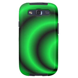 Abstract green circular waves Samsung Galaxy case
