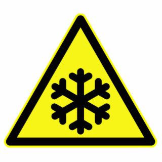 Snow Warning Sign Photo Cutouts