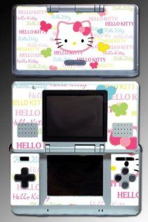 Hello Kitty Cute White Monorgram Logo Flowers and Butterflies Video Game Vinyl Decal Skin Protector Cover for Nintendo DS Video Games